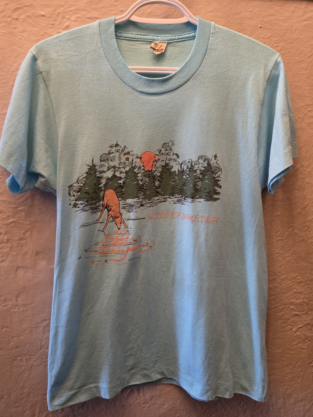Vintage 80s Screen Stars Deer Nature Graphic T Shirt Single Stitch USA M